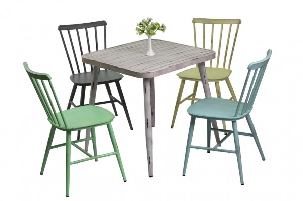 alloyfold vintage aluminium windsor chair dining set14